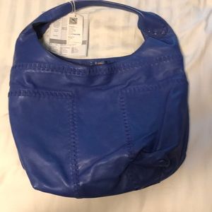 Tory Burch 100% leather hobo. Cobalt blue. Tags!